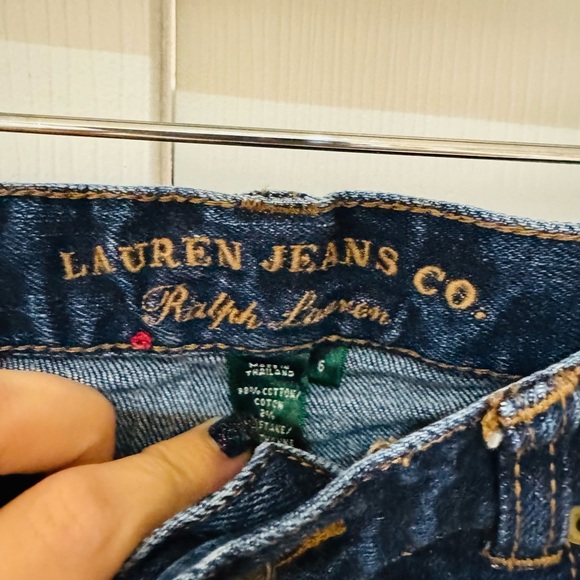 6 Ralph Lauren Dark Blue Boot Cut Jeans EUC - Picture 3 of 5